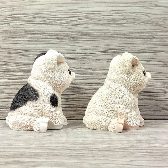 Vintage Animal Collection Pair of Pig Figurines Black and White Collectible Gift - Picture 8 of 11
